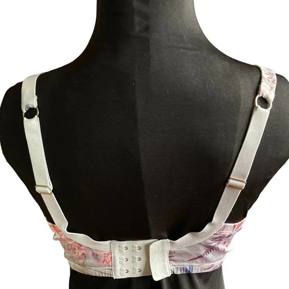 Pleasure State Bra, Pastel‎ Floral Design with Lace, Size 32E - Picture 4 of 8